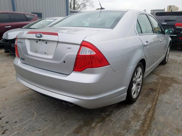 3FAHP0HA5CR143953 - 2012 FORD FUSION SE  photo 4