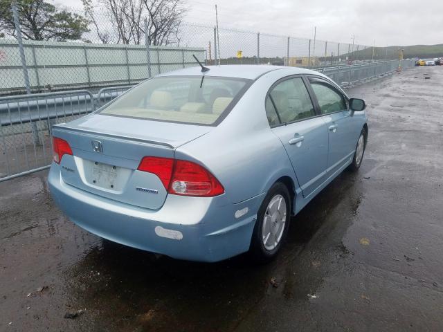 JHMFA36248S009834 - 2008 HONDA CIVIC HYBRID  photo 4