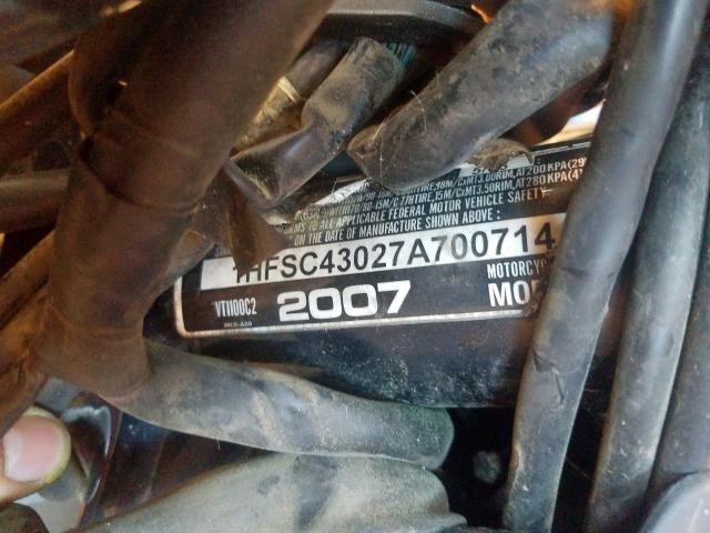 1HFSC43027A700714 - 2007 HONDA VT1100 C2  photo 10