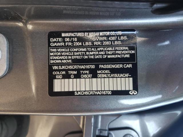 SJKCH5CR7HA016700 - 2017 INFINITI QX30 BASE 灰色 照片 10