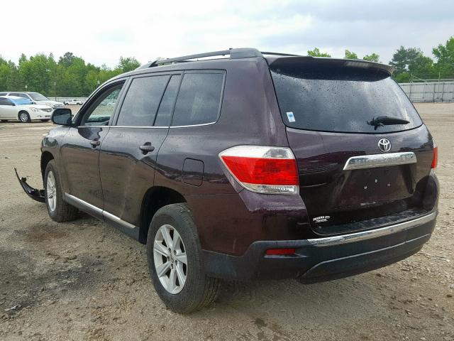 5TDZK3EH5DS142803 - 2013 TOYOTA HIGHLANDER BASE  фото 3