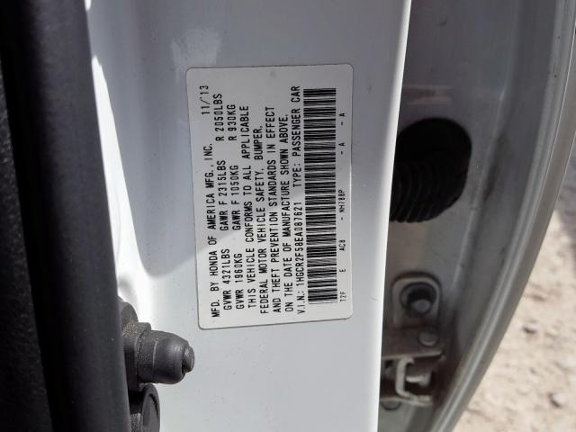 1HGCR2F58EA087621 - 2014 HONDA ACCORD SPORT  photo 10