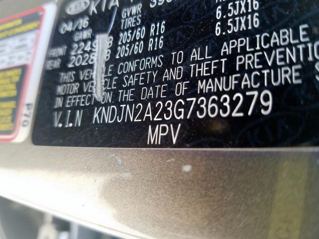 KNDJN2A23G7363279 - 2016 KIA SOUL  photo 10