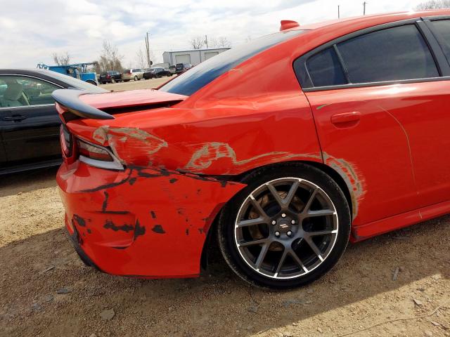 2C3CDXGJ7JH289789 - 2018 DODGE CHARGER R/T 392 ORANGE photo 9