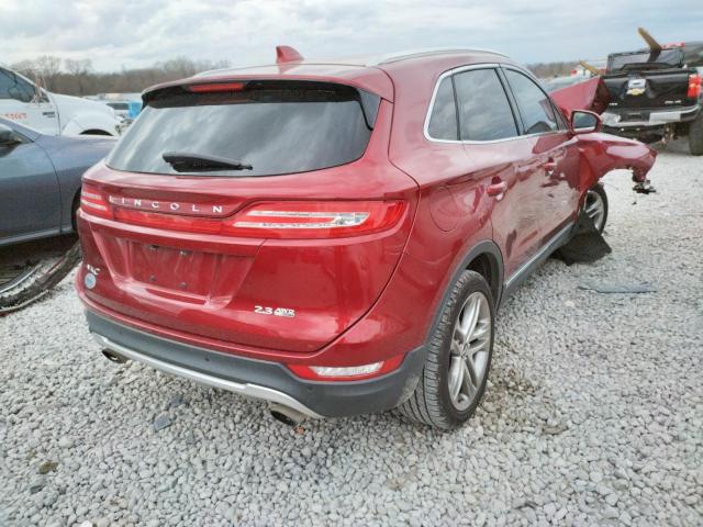 5LMTJ3DHXGUJ31945 - 2016 LINCOLN MKC RESERVE წითელი ფოტო 4
