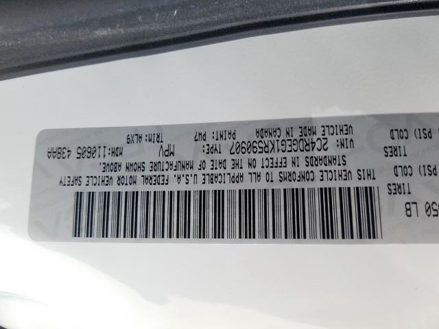 2C4RDGEG1KR590907 - 2019 DODGE GRAND CARAVAN GT  photo 10