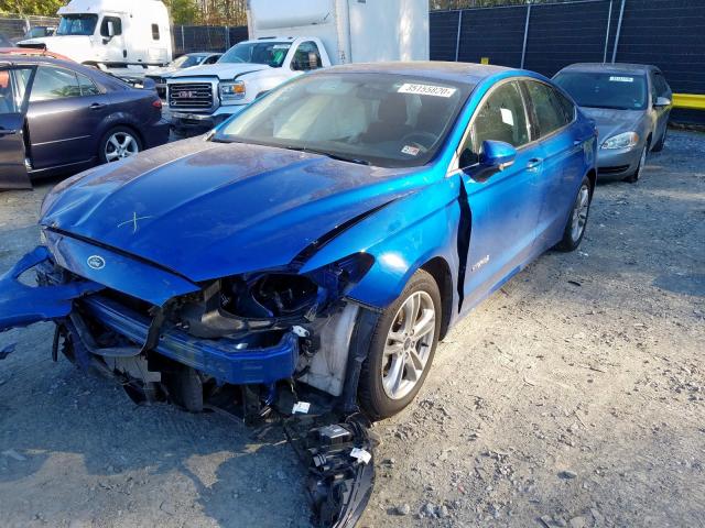 3FA6P0LU5JR206782 - 2018 FORD FUSION SE HYBRID  photo 2