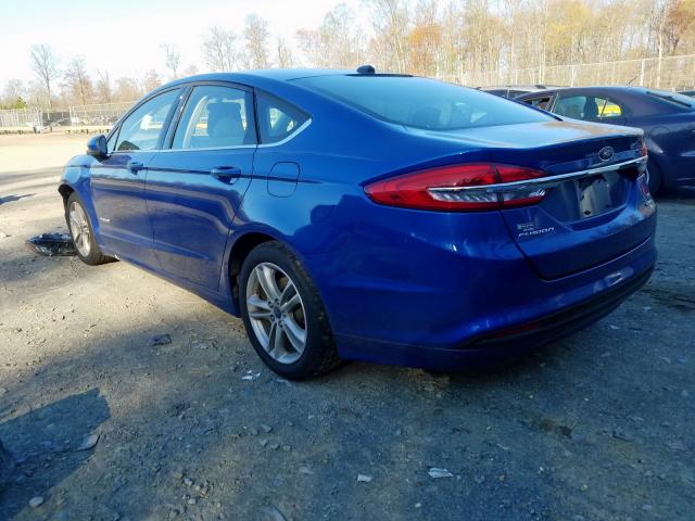 3FA6P0LU5JR206782 - 2018 FORD FUSION SE HYBRID  photo 3