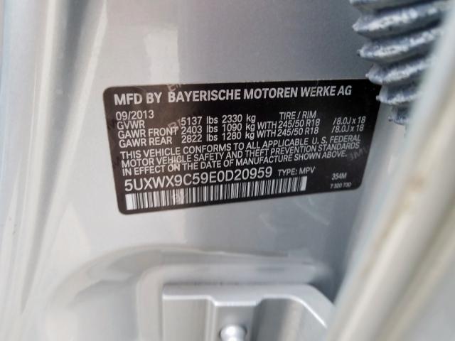 5UXWX9C59E0D20959 - 2014 BMW X3 XDRIVE28I  photo 10