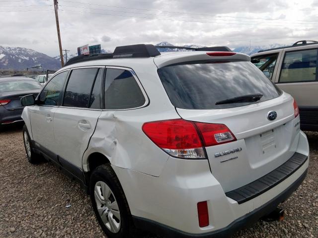 4S4BRBAC8B1428667 - 2011 SUBARU OUTBACK 2.5I  photo 3