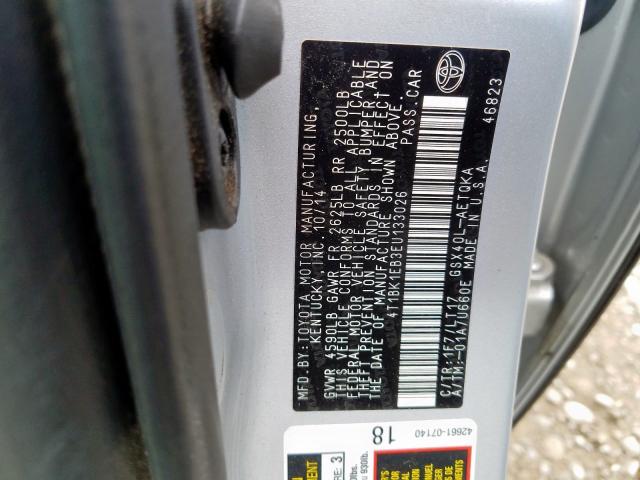 4T1BK1EB3EU133026 - 2014 TOYOTA AVALON BASE  照片 10