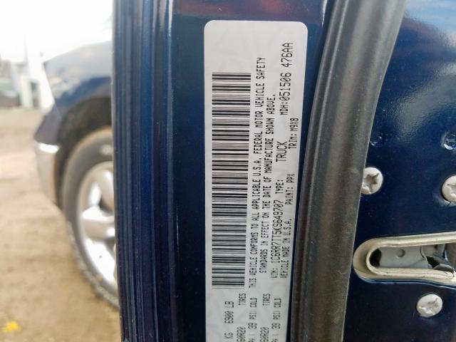 1C6RR7TT5KS649707 - 2019 RAM 1500 CLASSIC SLT  foto 10