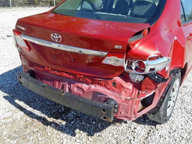 2T1BU4EE0CC778821 - 2012 TOYOTA COROLLA BASE  photo 9