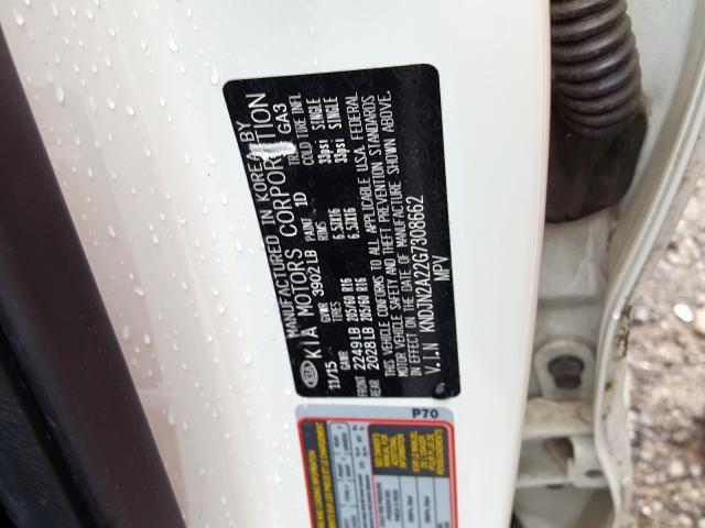 KNDJN2A22G7308662 - 2016 KIA SOUL  photo 10