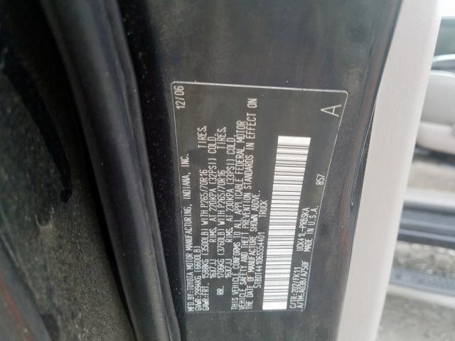 5TBDT44106S554401 - 2006 TOYOTA TUNDRA DOUBLE CAB SR5  photo 10