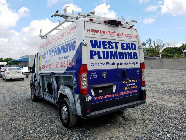 3C6TRVCG2JE129365 - 2018 RAM PROMASTER 2500 2500 HIGH  photo 3