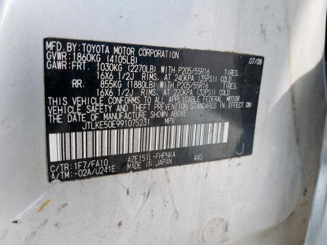JTLKE50E991075231 - 2009 TOYOTA SCION XB  photo 10