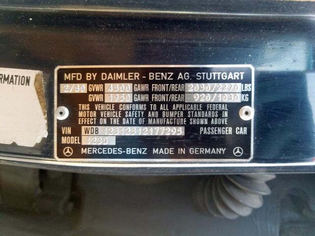 12312312177295 - 1980 MERCEDES-BENZ mercedes-benz 240d  photo 10