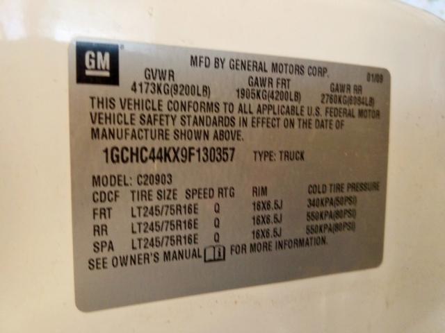 1GCHC44KX9F130357 - 2009 CHEVROLET SILVERADO C2500 HEAVY DUTY  photo 10