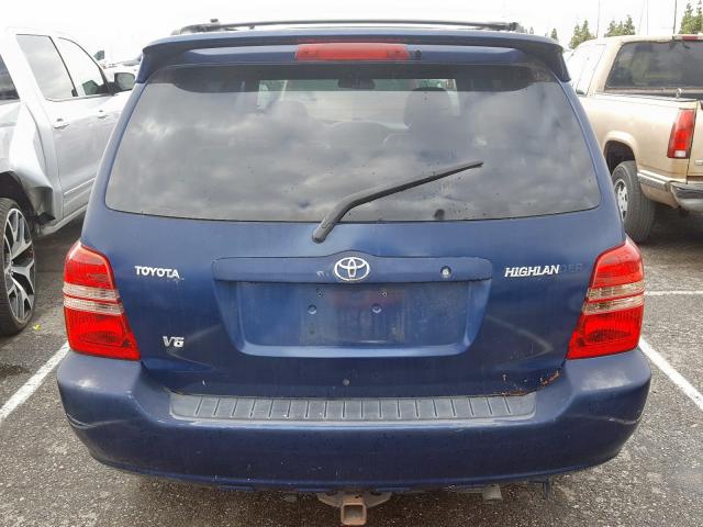 JTEGF21A210004161 - 2001 TOYOTA HIGHLANDER  photo 9