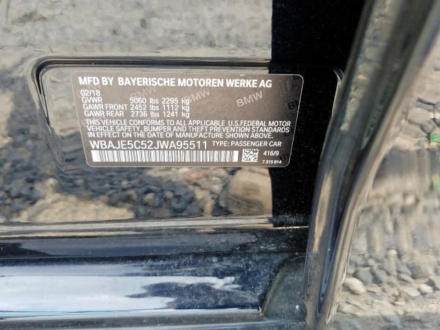WBAJE5C52JWA95511 - 2018 BMW 540 I  фото 10