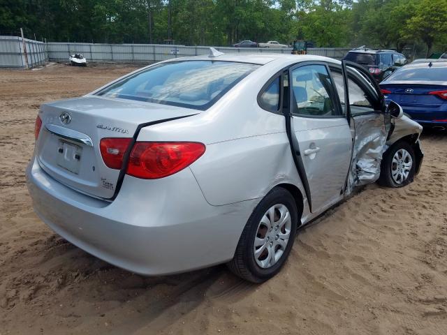 KMHDU4AD1AU961369 - 2010 HYUNDAI ELANTRA BLUE  photo 4