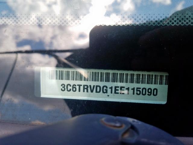 3C6TRVDG1EE115090 - 2014 RAM PROMASTER 2500 2500 HIGH  photo 10