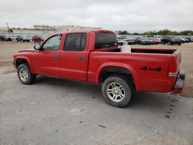 1D7HG38NX4S525034 - 2004 DODGE DAKOTA QUAD SPORT RED photo 2