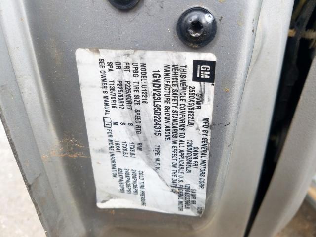 1GNDV23L95D224315 - 2005 CHEVROLET UPLANDER LS  照片 10