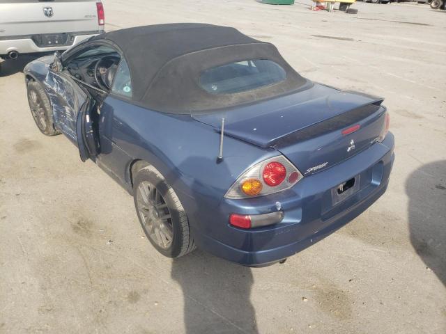 4A3AE75H93E016599 - 2003 MITSUBISHI ECLIPSE SPYDER GTS BLUE photo 3