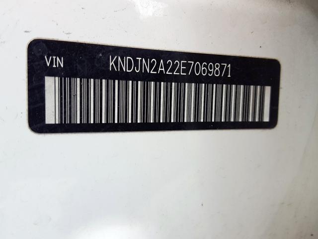 KNDJN2A22E7069871 - 2014 KIA SOUL  photo 10