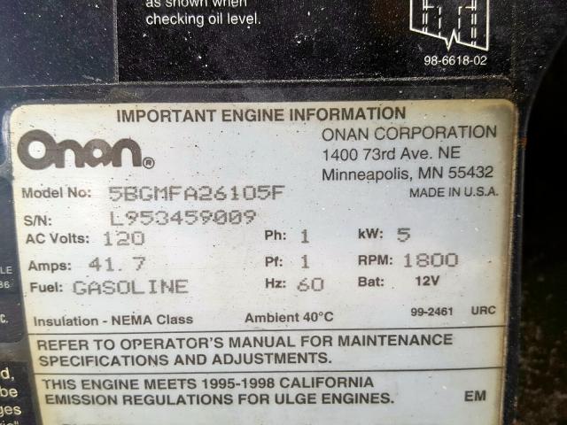 L953459009 - 2006 ONAN GENERATOR  photo 10