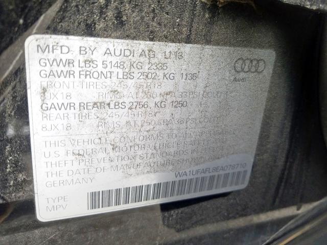 WA1UFAFL8EA078710 - 2014 AUDI A4 ALLROAD PREMIUM PLUS  photo 10