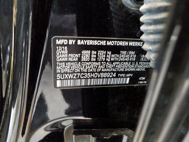 5UXWZ7C35H0V88924 - 2017 BMW X3 SDRIVE28I  photo 10