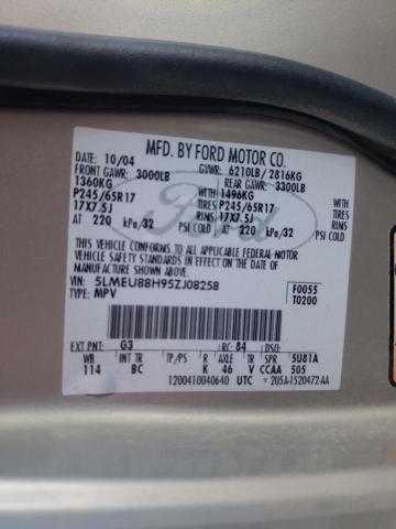 5LMEU88H95ZJ08258 - 2005 LINCOLN AVIATOR 金色 照片 10