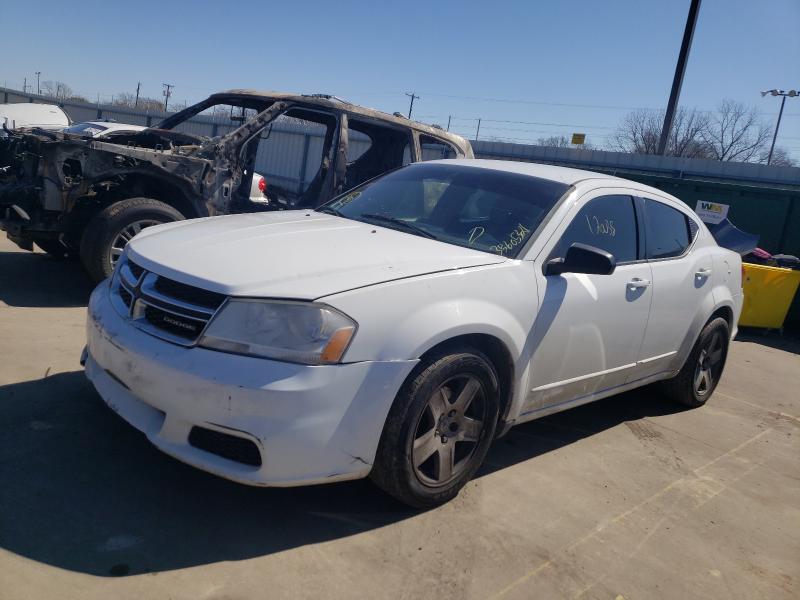 1C3CDZABXCN194229 - 2012 DODGE AVENGER SE WHITE photo 2