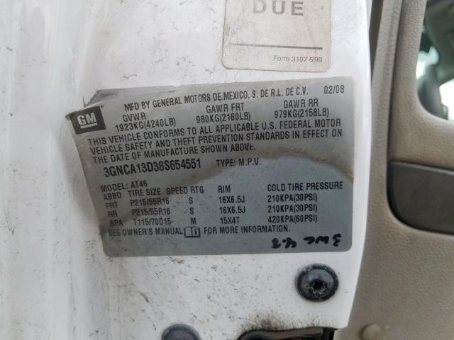 3GNCA13D38S654551 - 2008 CHEVROLET HHR LS  照片 10