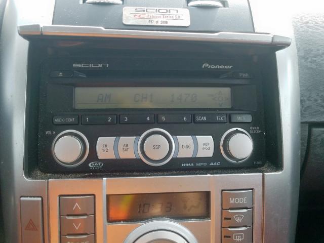 JTKDE167590301382 - 2009 TOYOTA SCION TC  photo 9