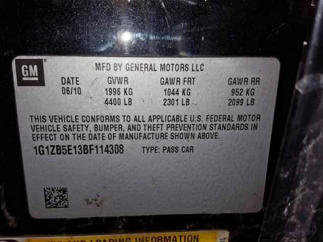 1G1ZB5E13BF114308 - 2011 CHEVROLET MALIBU LS  photo 10