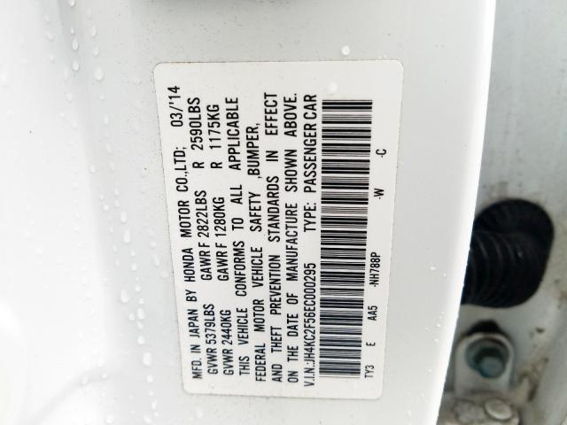 JH4KC2F56EC000295 - 2014 ACURA RLX SPORT HYBRID  photo 10