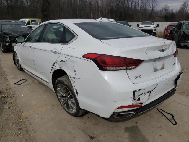 KMHGN4JE1JU223946 - 2018 GENESIS G80 BASE WHITE photo 3