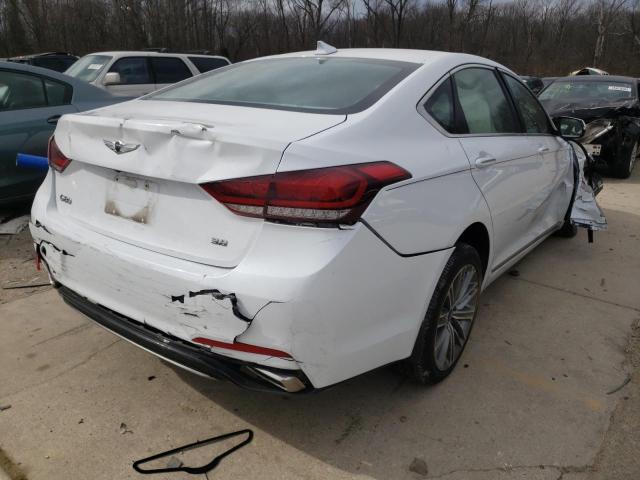 KMHGN4JE1JU223946 - 2018 GENESIS G80 BASE WHITE photo 4