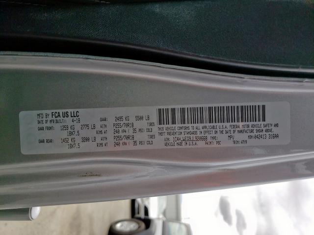 1C4HJWEG9JL920668 - 2018 JEEP WRANGLER UNLIMITED SAHARA  ფოტო 10