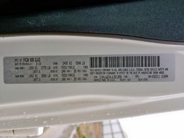 1C4HJWEG4JL921856 - 2018 JEEP WRANGLER UNLIMITED SAHARA  լուսանկար 10