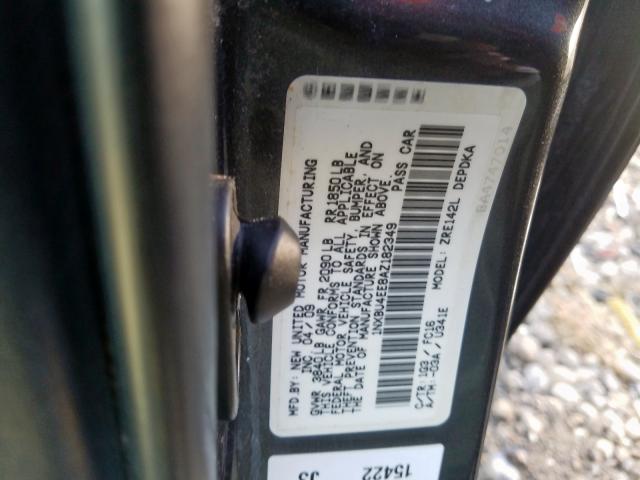 1NXBU4EE8AZ182349 - 2010 TOYOTA COROLLA BASE  照片 10