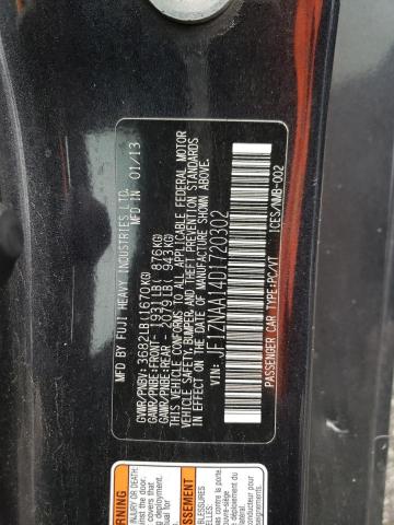 JF1ZNAA14D1720302 - 2013 TOYOTA SCION FR-S BLACK photo 12