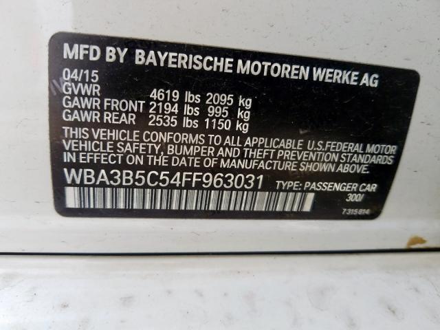 WBA3B5C54FF963031 - 2015 BMW 328 XI SULEV  photo 10