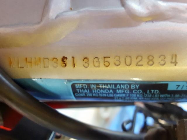 MLHMD3813G5302834 - 2016 HONDA CRF250 L  photo 10