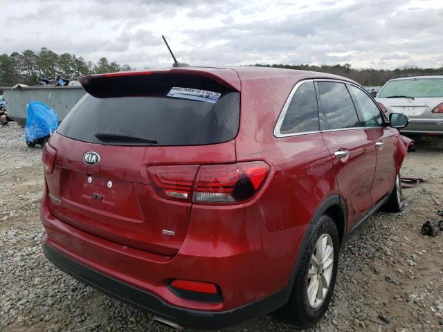 5XYPG4A37LG681038 - 2020 KIA SORENTO L RED photo 3