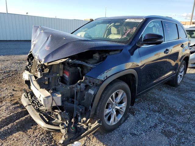 5TDJKRFH8FS127939 - 2015 TOYOTA HIGHLANDER XLE BLUE photo 1